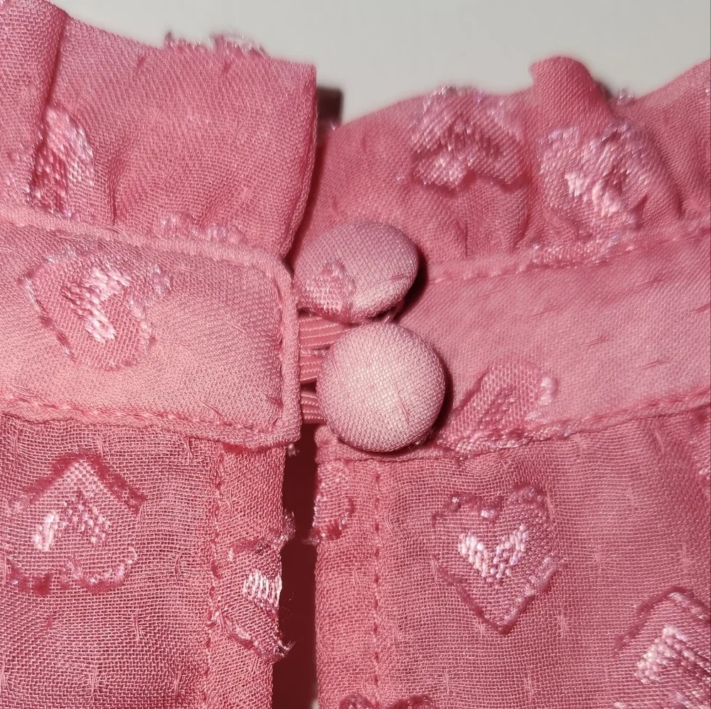 Torrid Pink Hearts Layered Sleeveless Blouse